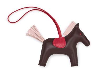 View full screen - View 1 of Lot 52. Rouge Sellier, Rose Sakura and Framboise Matte Alligator and Milo Lambskin Grigri Rodeo Touch MM, 2021 .