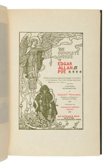 View full screen - View 1 of Lot 145. Poe, Edgar Allen | The Complete Works, in 10 volumes.