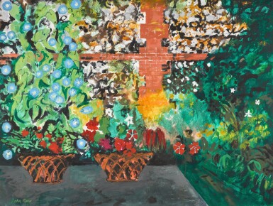 View full screen - View 1 of Lot 477. Morning Glories on the Terrace.