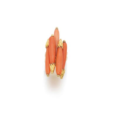 View full screen - View 1 of Lot 1143. Coral ring, circa 1970.