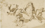Three Philosophers with Putti