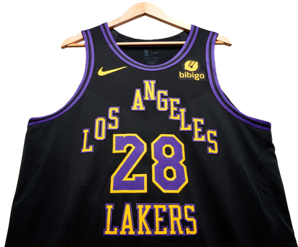 View full screen - View 1 of Lot 7. Rui Hachimura Los Angeles Lakers 2023-2024 In-Season Tournament Quarterfinals Game Worn City Edition Jersey and Shorts.