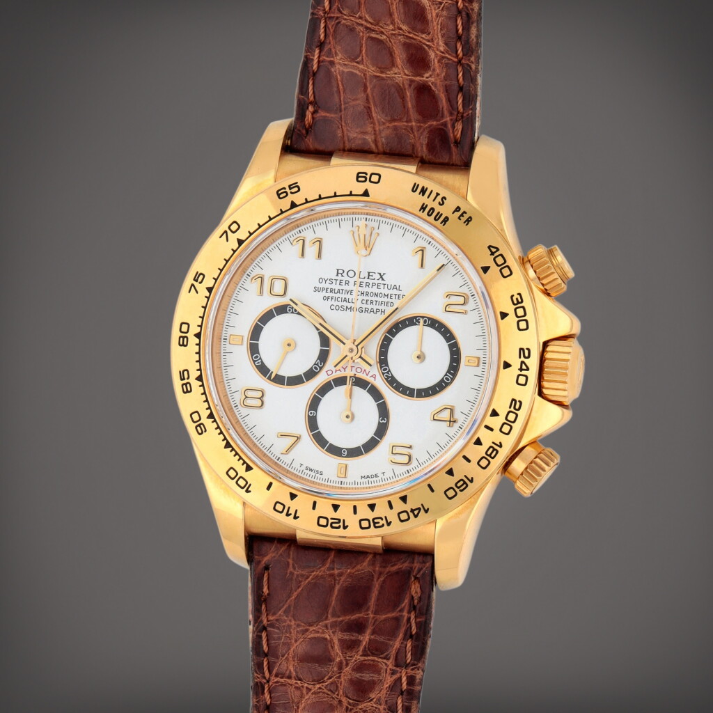 全萤幕检视 - 查看6Daytona 'Inverted 6 Zenith', Reference 16518 | A yellow gold chronograph wristwatch | Circa 1991的1
