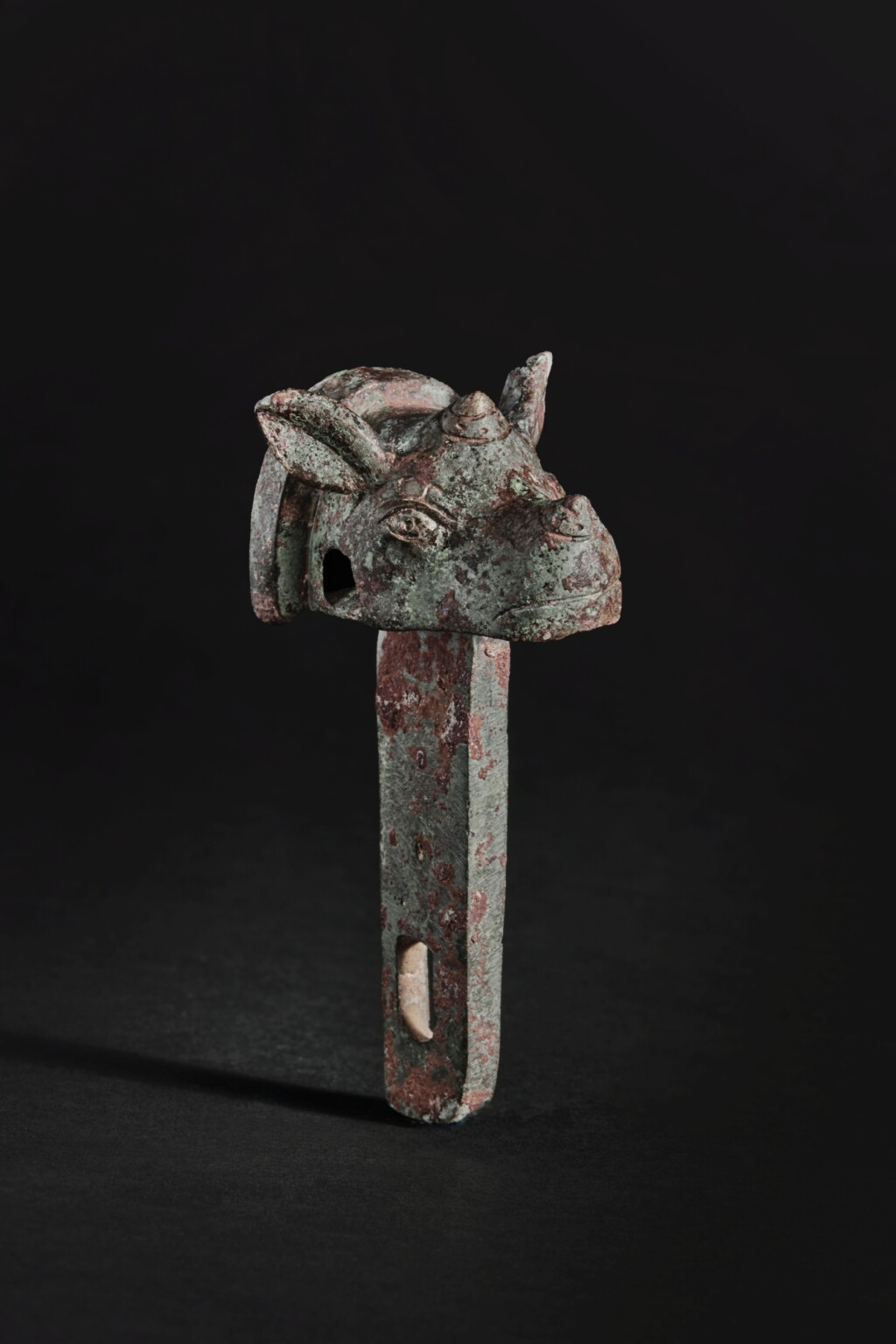 View full screen - View 1 of Lot 170. A very rare archaic bronze linchpin, Western Zhou dynasty.