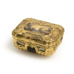 An unusual gold-mounted hardstone snuff box, probably English, circa 1765