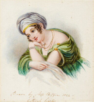 View full screen - View 1 of Lot 177. Portrait of a young lady 'La Soeur de Didon'.