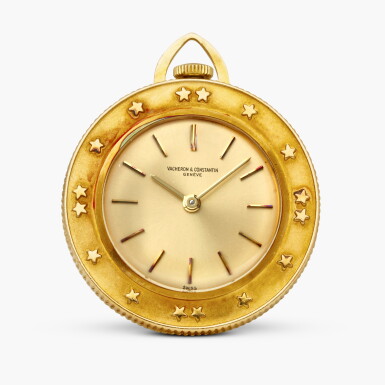 View full screen - View 1 of Lot 2513. Reference 7945 | A yellow gold commemorative medallion openface keyless lever watch, Made for the Shah of Iran, Circa 1967.