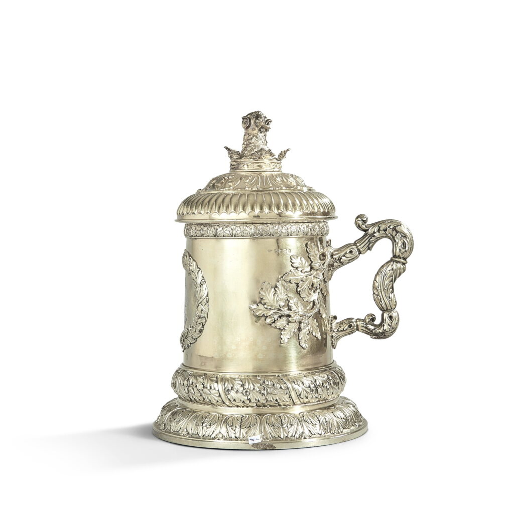 View full screen - View 1 of Lot 149. A Victorian silver-gilt tankard, William Eley, London, 1837.