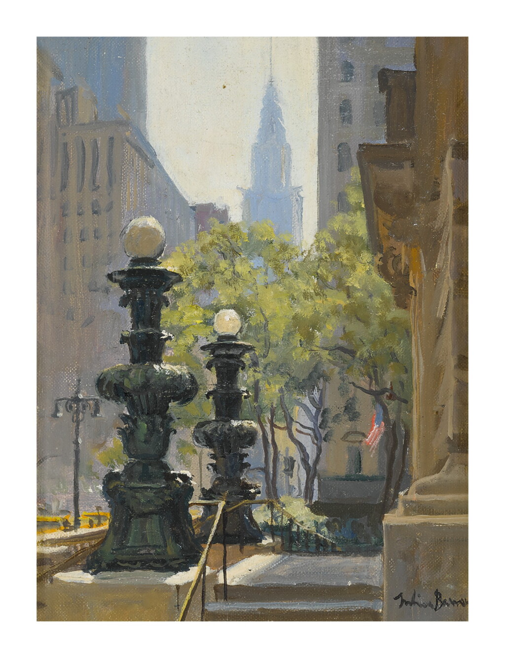 View full screen - View 1 of Lot 92. JULIAN BARROW | SIDE ENTRANCE, NEW YORK PUBLIC LIBRARY.