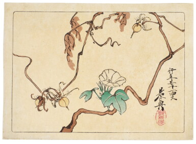 View full screen - View 1 of Lot 116. Shibata Zeshin (1807-1891) Two woodblock prints, Meiji period, late 19th century.
