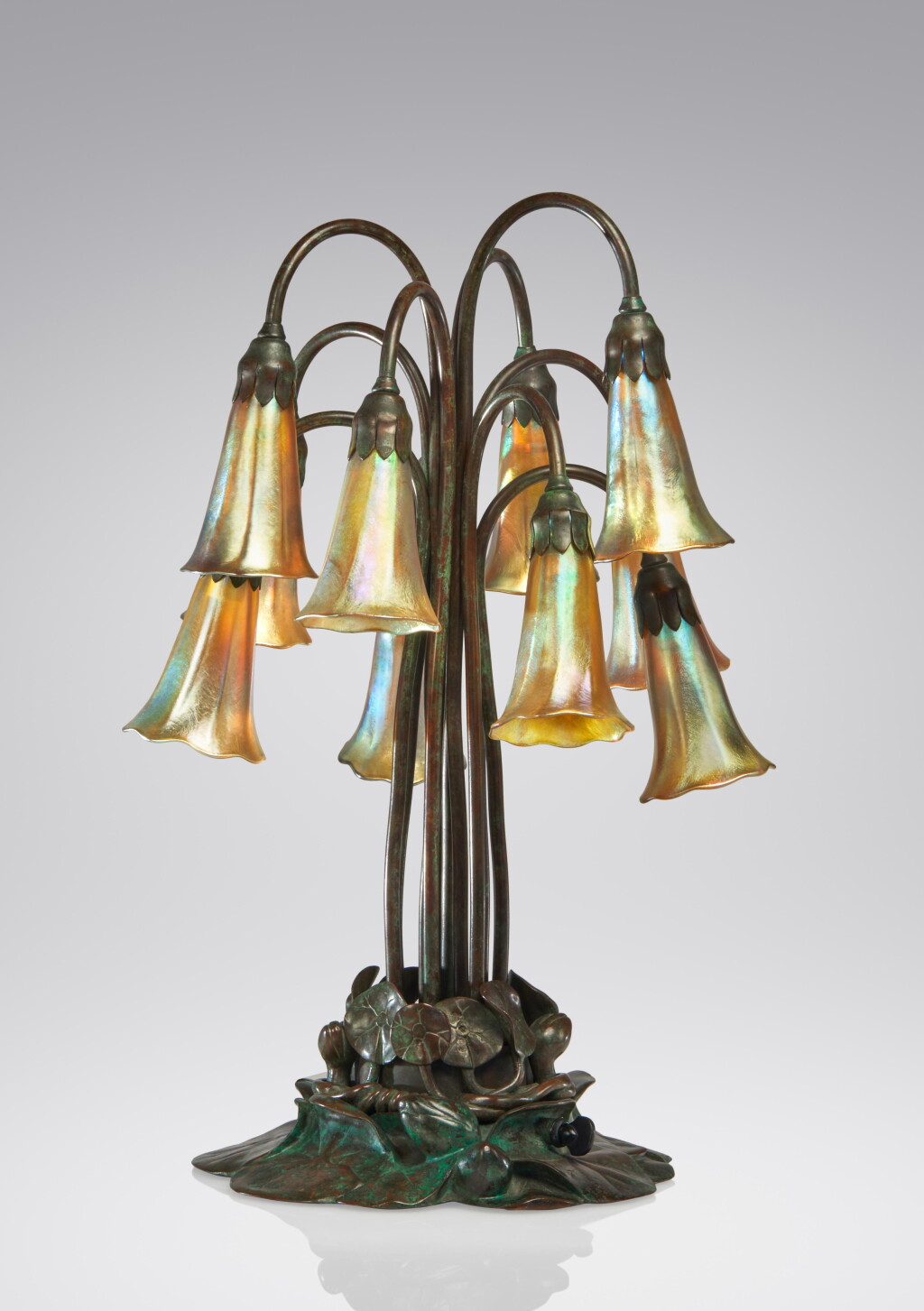 View full screen - View 1 of Lot 315. Ten-Light "Lily" Table Lamp.