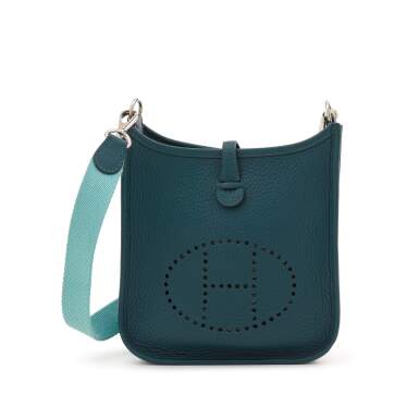 View full screen - View 1 of Lot 51. Turquoise Clemence TPM Evelyne Palladium Hardware, 2015.