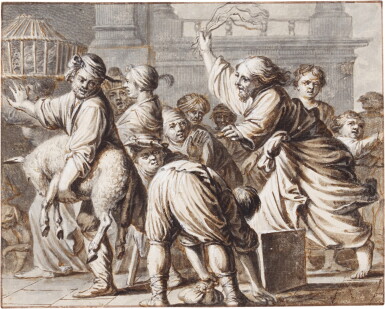 View full screen - View 1 of Lot 168. Christ driving the money-changers from the temple .