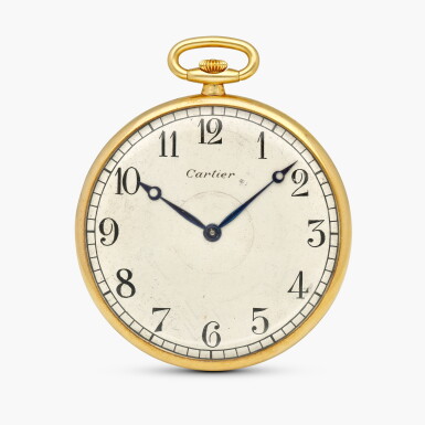 View full screen - View 1 of Lot 2101. A slim yellow gold open-faced keyless lever dress watch, Circa 1913 .