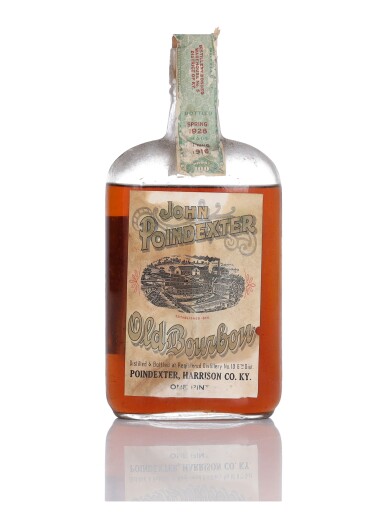 View full screen - View 1 of Lot 217. John Poindexter Old Bourbon 100 Proof 1916 (1 Pint).