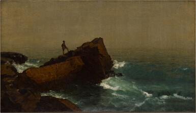 View full screen - View 1 of Lot 1051. A Study from Nature (Mount Desert, Maine).