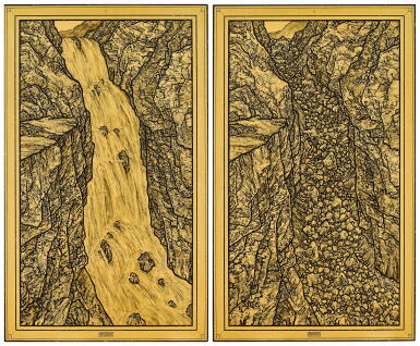 View full screen - View 1 of Lot 5831. Ni Youyu 倪有魚 | Waterfall & Rockfall 瀑布與落石 .