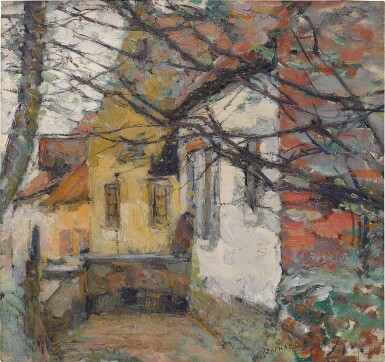 View full screen - View 1 of Lot 34. JOSEPH M. RAPHAEL | HOUSE IN BELGIUM.