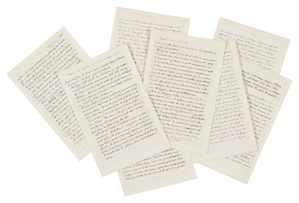 View full screen - View 1 of Lot 127. Eliot, George | An autograph manuscript, evidently unrecorded, by George Eliot on the history of Jewish philosophy.