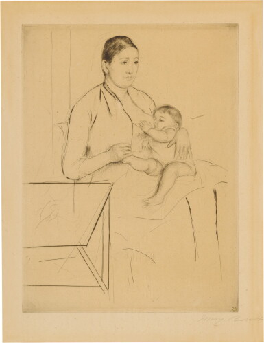 View full screen - View 1 of Lot 126. MARY CASSATT | NURSING (BREESKIN 135).