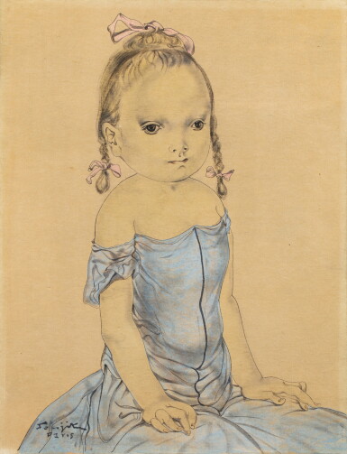 View full screen - View 1 of Lot 46. Jeune Fille à la robe bleue.
