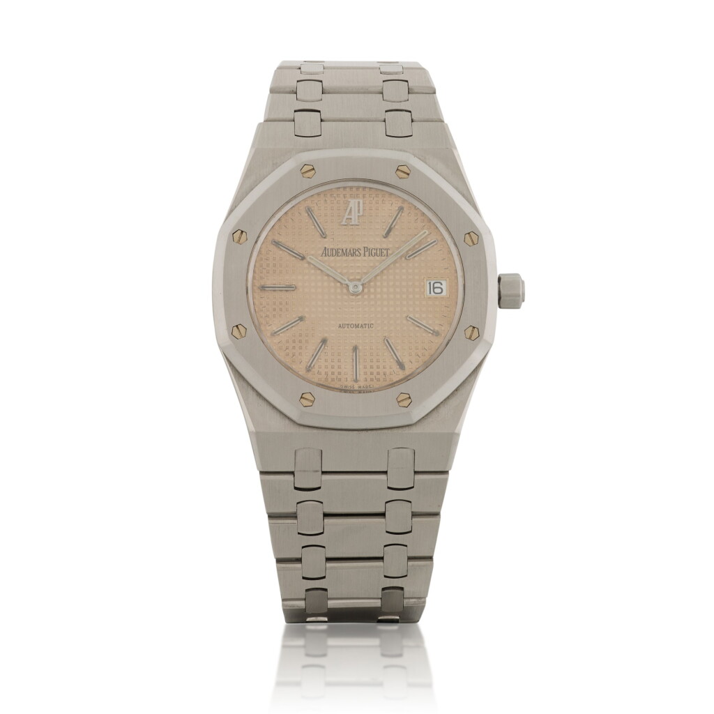 View full screen - View 1 of Lot 46. Royal Oak Jubilee, Ref. 14802ST.OO. 0944ST.02, Limited edition stainless steel wristwatch with date and bracelet made for the 20th anniversary of the Royal Oak Circa 1992 | 愛彼 | 14802ST.OO. 0944ST.02型號「Royal Oak Jubilee」限量版精鋼鍊帶腕錶備日期顯示,為紀念皇家橡樹系列誕生20週年而製,約1992年製.