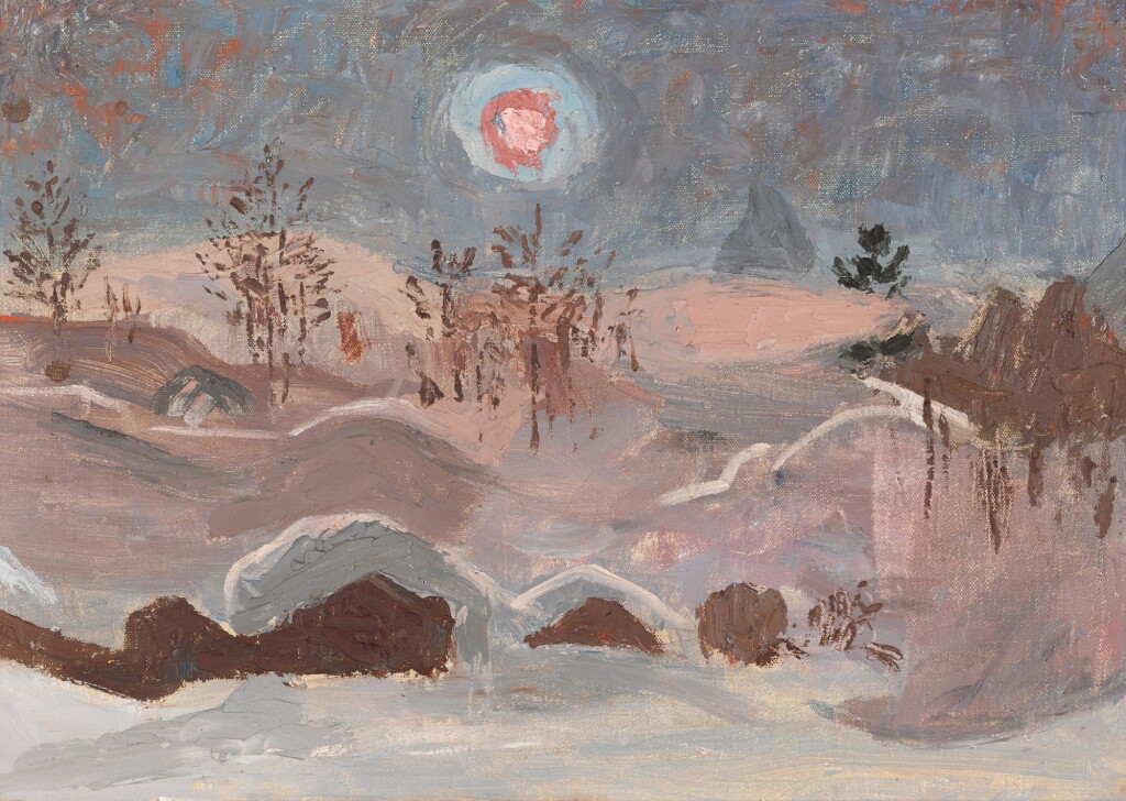 View full screen - View 1 of Lot 88. Landscape in Snow, Zermatt.