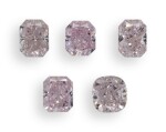 A Group of Five Pink Diamonds