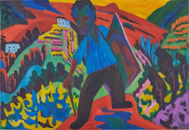 View full screen - View 1 of Lot 15. Self-portrait in a landscape.