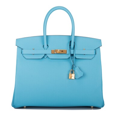 View full screen - View 1 of Lot 15. Hermès Bleu du Nord Birkin 35cm of Epsom Leather with Gold Hardware.