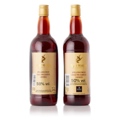 View full screen - View 1 of Lot 6614. Remy Martin Fine Cognac 58.0 & 50.0 abv NV (2 x LITR).