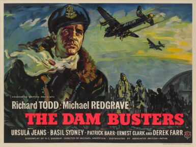 View full screen - View 1 of Lot 91. THE DAM BUSTERS (1954) POSTER, BRITISH.