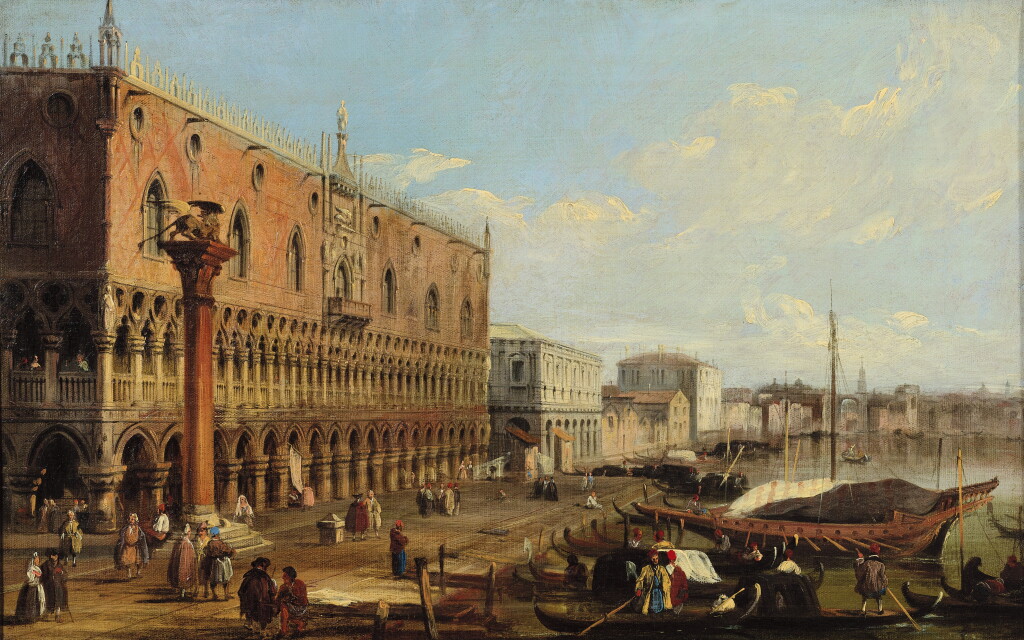 View full screen - View 1 of Lot 113. Venice, A View of the Doge's Palace.