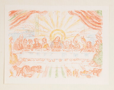 View full screen - View 1 of Lot 86. Scènes de la vie du Christ, 1921. 32 lithographies en couleurs. Avec envoi du Dr Hans Secker, directeur du Musée Wallraff à Cologne..