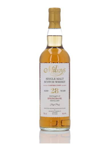 View full screen - View 1 of Lot 273. Springbank Milroy's Vintage Reserve 28 Year Old Cask #185 50.9 abv 1992 (1 Bottle 70cl).