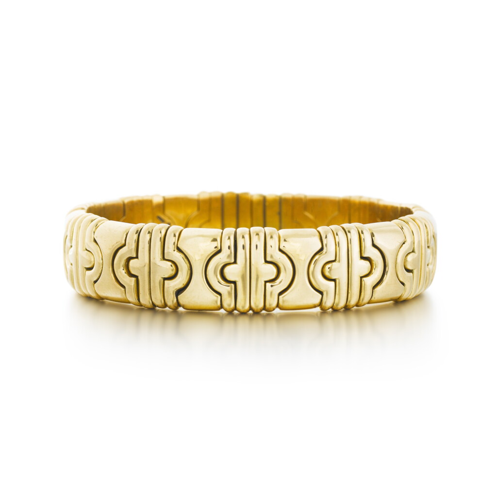 View full screen - View 1 of Lot 444. Bulgari | Bracelet or, "Parentesi" | Gold bracelet, 'Parentesi'.