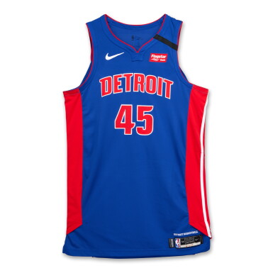 View full screen - View 1 of Lot 131. Sekou Doumbouya Detroit Pistons 2019-2020 Game Worn Icon Edition Jersey .