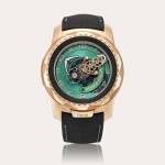 Freak Cruiser, Reference 2056-131/GREEN, No. 1/8 | A limited edition pink gold carrousel tourbillon wristwatch with dual direct escapement, Circa 2015 | 雅典 | Freak Cruiser 型號2056-131/GREEN,編號1/8 | 限量版粉紅金卡羅素陀飛輪腕錶,備雙擒縱系統,約2015年製