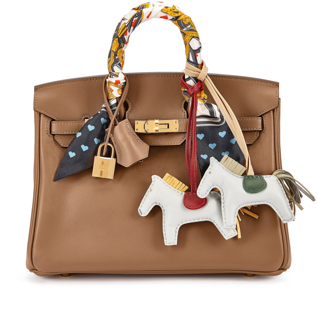 View full screen - View 1 of Lot 1064. Beige de Weimar Swift Birkin 25 Gold Hardware, 2020, Rodeos PM and Twillies.
