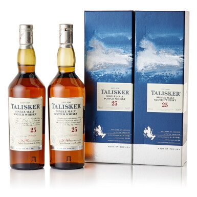 View full screen - View 1 of Lot 6567. Talisker 25 Year Old 45.8 abv NV (2 BT70).