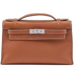 Gold Swift Kelly Pochette Palladium Hardware, 2012