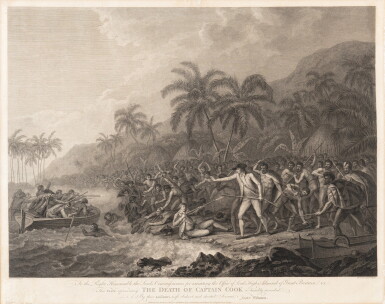 View full screen - View 1 of Lot 10. The Death of captain Cook par John Webber. Londres, J. Webber & W. Byrne, 1784..