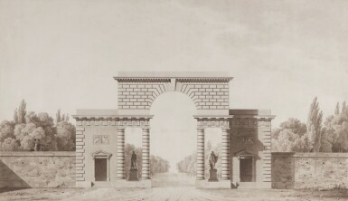 View full screen - View 1 of Lot 385. Plan for a park entrance.