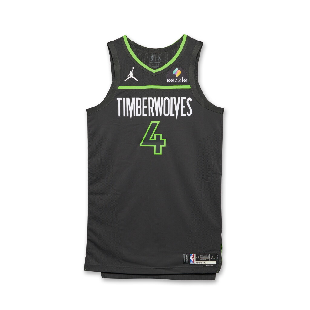 View full screen - View 1 of Lot 20. Rob Dillingham Minnesota Timberwolves 2025-2026 Emirates NBA Cup Game Issued Statement Edition Jersey .