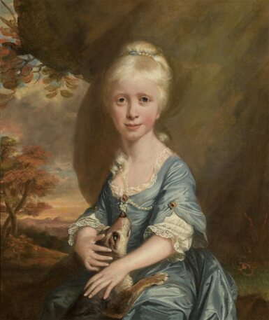 View full screen - View 1 of Lot 76. Portrait of Joanna Helyar (1759–1816), aged 8, daughter of William (1720–1783) and Elizabeth Helyar (1725–1786).