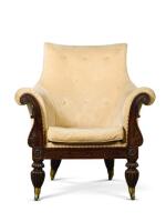 A Regency simulated rosewood tub armchair, circa 1820