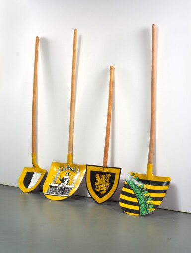 View full screen - View 1 of Lot 38. Installation of four shovels.