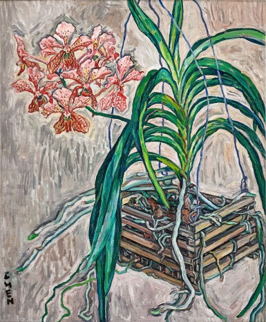 View full screen - View 1 of Lot 8520. Georgette Chen 張荔英 | Orchid (Vanda) 萬代蘭.