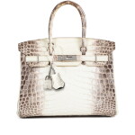 White Matte Niloticus Crocodile Himalaya Birkin 30 Palladium Hardware, 2016
