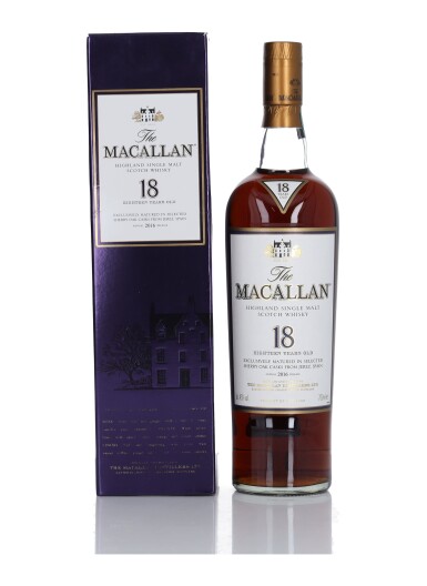 View full screen - View 1 of Lot 34. The Macallan 18 Year Old Sherry Oak 43.0 abv NV (1 Bottle 70cl).
